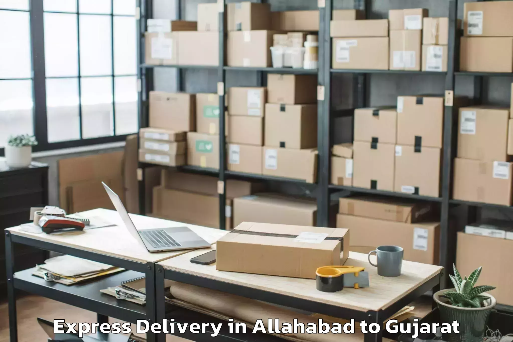 Discover Allahabad to Halvad Express Delivery